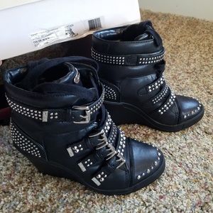 Michael Kors Shoes - Authentic Michael Kors black Grayson wedge Michael Kors Shoes - Authentic Michael Kors black Grayson wedge